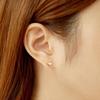 Смелые серьги-гвоздики Tulley Серебристо-розовые TESSVP11408S