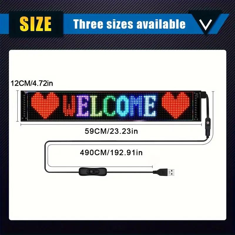 Programmable LED Matrix Pixel DC 5V RGB LED Car Sign Animation Panel DIY Bluetooth App Control LED Panel Flexible Display Light