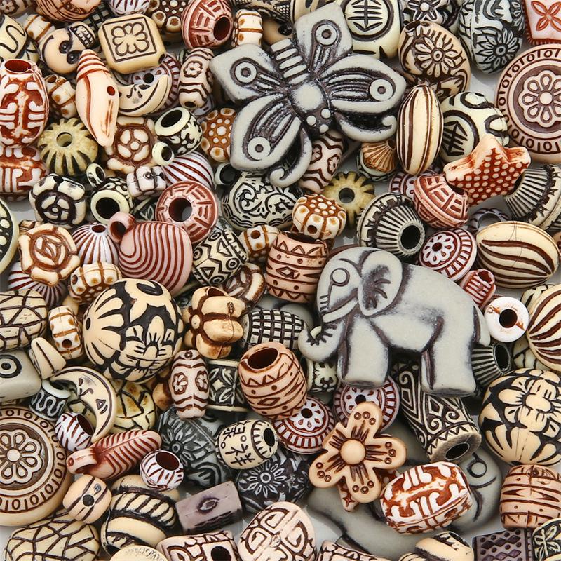 Baroque Style Acrylic Beads for DIY Bracelets and Accessories