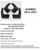 Toyota Avanza 2012-2021 Брызговики на колеса - Модификация для трансграничной продажи