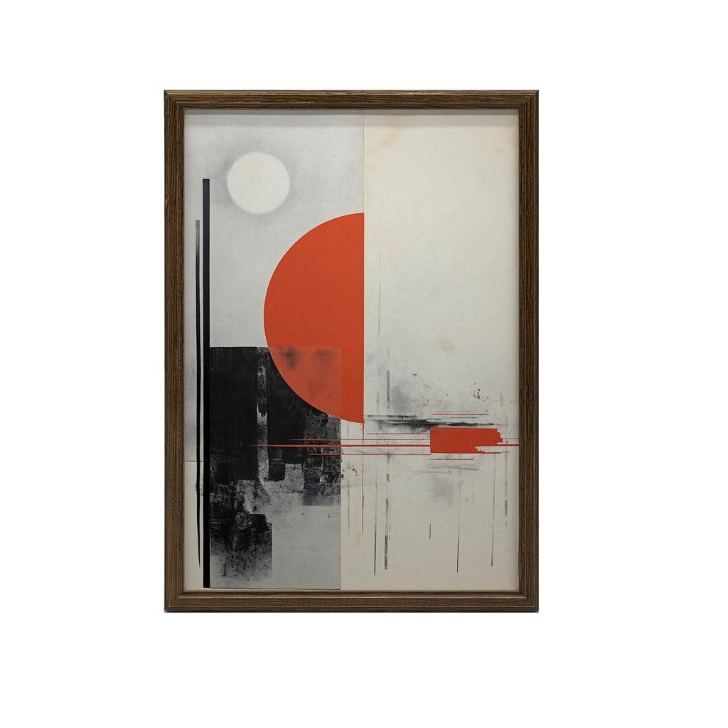 Subtelna Harmonia Z Odważnym Akcentem Subtelna Harmonia Z Odważnym Akcentem, 50X70 Cm, Rama Aluminiowa Złota, Papier Matowy 230 Gsm