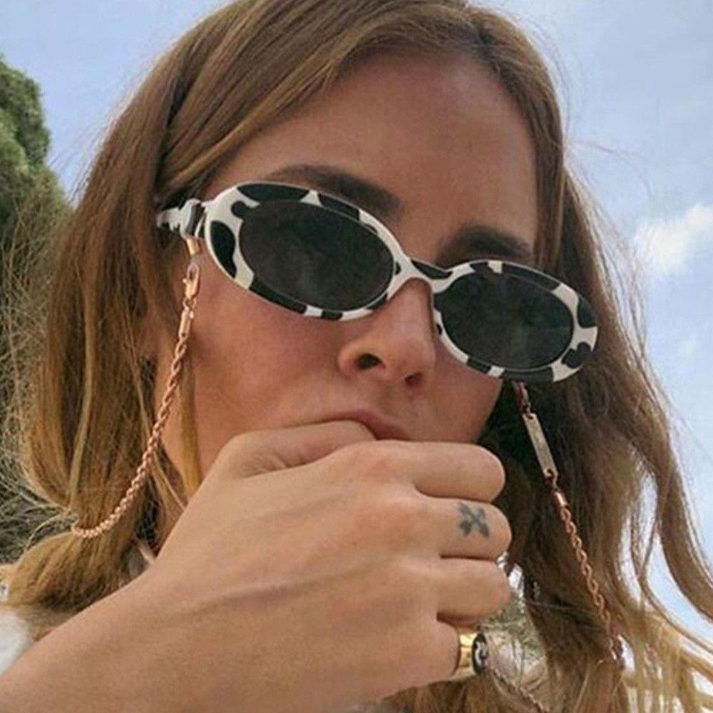 Ретро Солнцезащитные очки UV400 Овальные Солнцезащитные очки Очки Модные Оттенки Солнцезащитные очки для Женщин