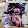 Anime Game Character Sexy Lace Girls Cute Cartoon Blanket,Soft Throw Blanket for Home Bedroom Bed Sofa Picnic Cover Blanket S#(1)