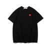 Cotton Short Sleeve T-Shirt With Embroidered Heart Design Unisex Casual Loose Fit
