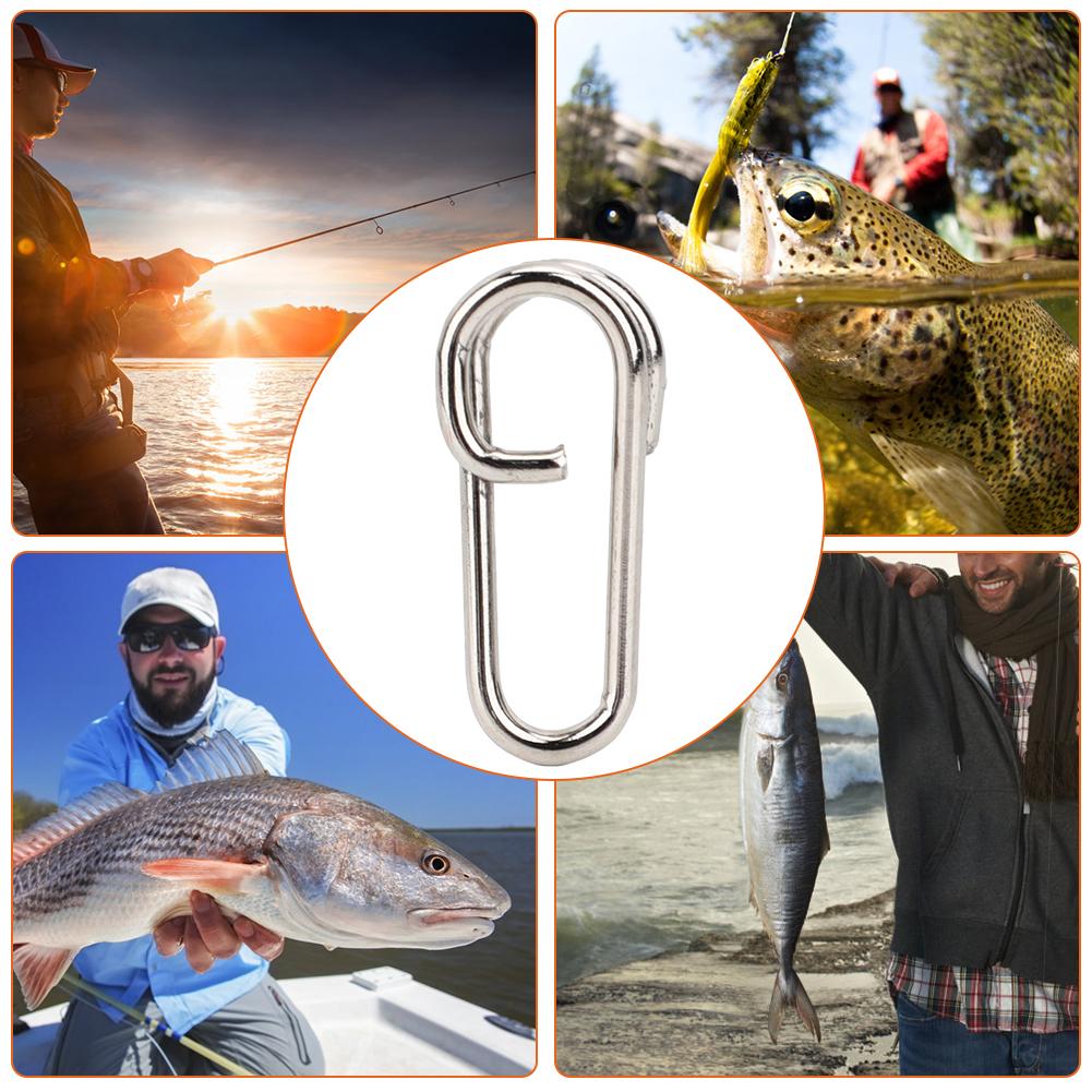 50 шт. Мощные овальные рыболовные застежки из нержавеющей стали, застежки-вертлюжки, соединитель, аксессуары с блокировкой, большой размер
