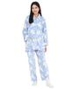 SAZAC Cinnamoroll Flannel Pajama Long Sleeve and Loungewear Women's Set, Pants, (Blue/M/SAN1868)