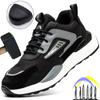 Male Sport Safety Shoes Men Work Boots Steel Toe Shoes Light Comfort Protective Shoes Anti -Puncture Work Sneakers Indestructible