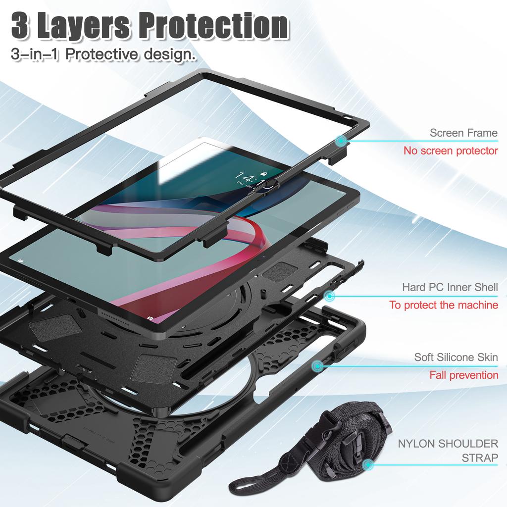 Case For Lenovo Xiaoxin Pad Pro 2022 11.2 inch Tab P11 Pro Gen2 TB-132FU 138FC Heavy Duty Cover With 360 Rotatable Handle Grip