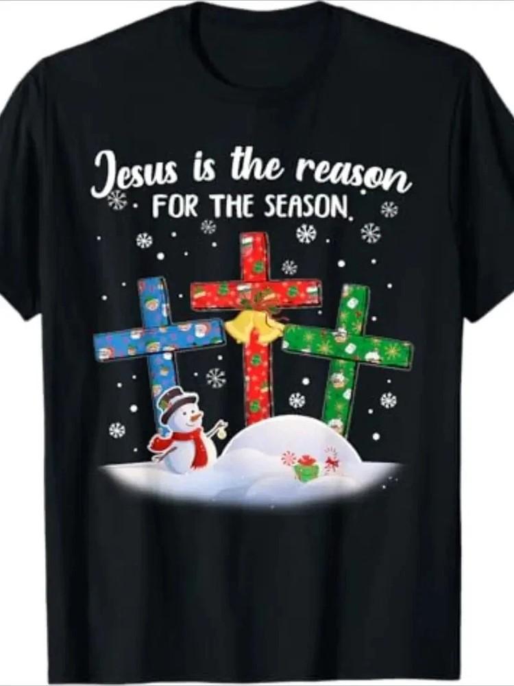 HOT Jesus Is The Reason For The Season Christian Christmas Xmas TShirt Unisex T-Shirt