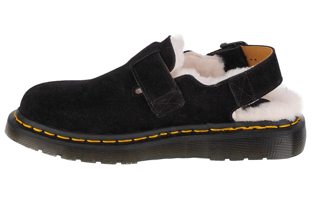 Dr. Martens Jorge Shearling Sandals, Womens black Sandals