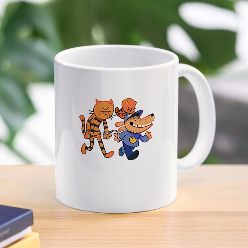 Movie Dog Man 300ml Cup Cartoon Dogman Children Ceramic Mugs Breakfast Coffee Cups Milk Tea Drinkware Kitchen Cup