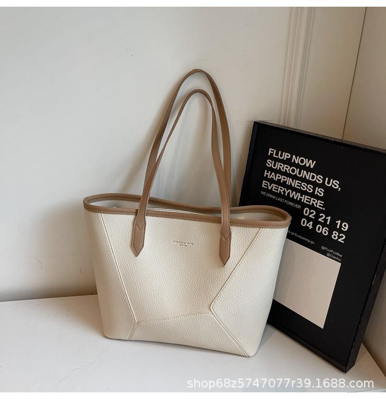 Retro niche tote bag women's 2025 new women's large-capacity texture simple shoulder bag for class commuter bag