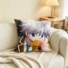 H-Hunter x Hunter Killua Zoldyck Pillow Case Square Double-Sided Sofa Cushion Cover Bedroom Bedside Pillow