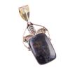 Natural Pietersite Gemstone 925 Solid Sterling Silver TwoTone Pendant 1.75" V6Y01