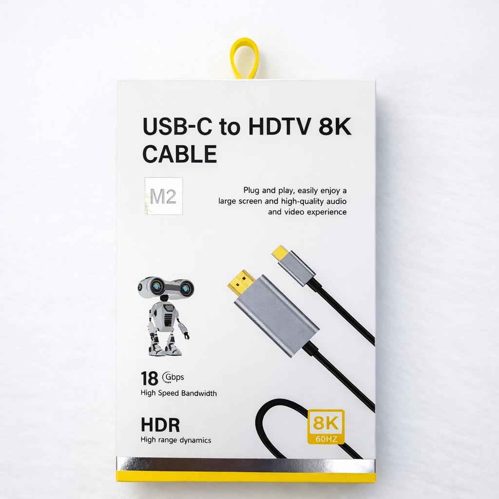 Type-C to HDMI Screen Mirroring Cable, 4K 60Hz UHD Adapter for HDTV