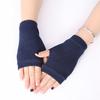 Winter Women Leaky Finger Knit Gloves Short Warm Half Finger Wrist Gloves