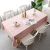Скатерть из хлопкового льна, прямоугольная, для обеденного стола, не мнется, фермерская ткань, с кисточками, для декора ресторана и вечеринки