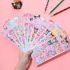 20 шт./пакет Мультяшные аниме-наклейки Семья Sanrio Стич Малыш Три DIY Ручная работа Материал Лазерный блестящий стикер Игрушка