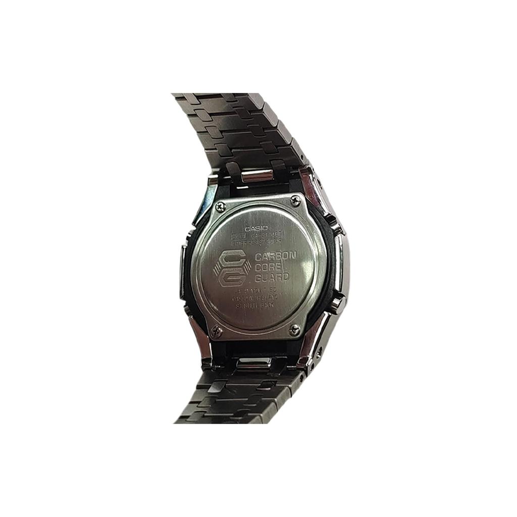 Casio Специальная коллекция GA2100 Кварцевый механизм Ремешок из нержавеющей стали Часы Мужские Часы GA-2100-1A1(Watch3--·)