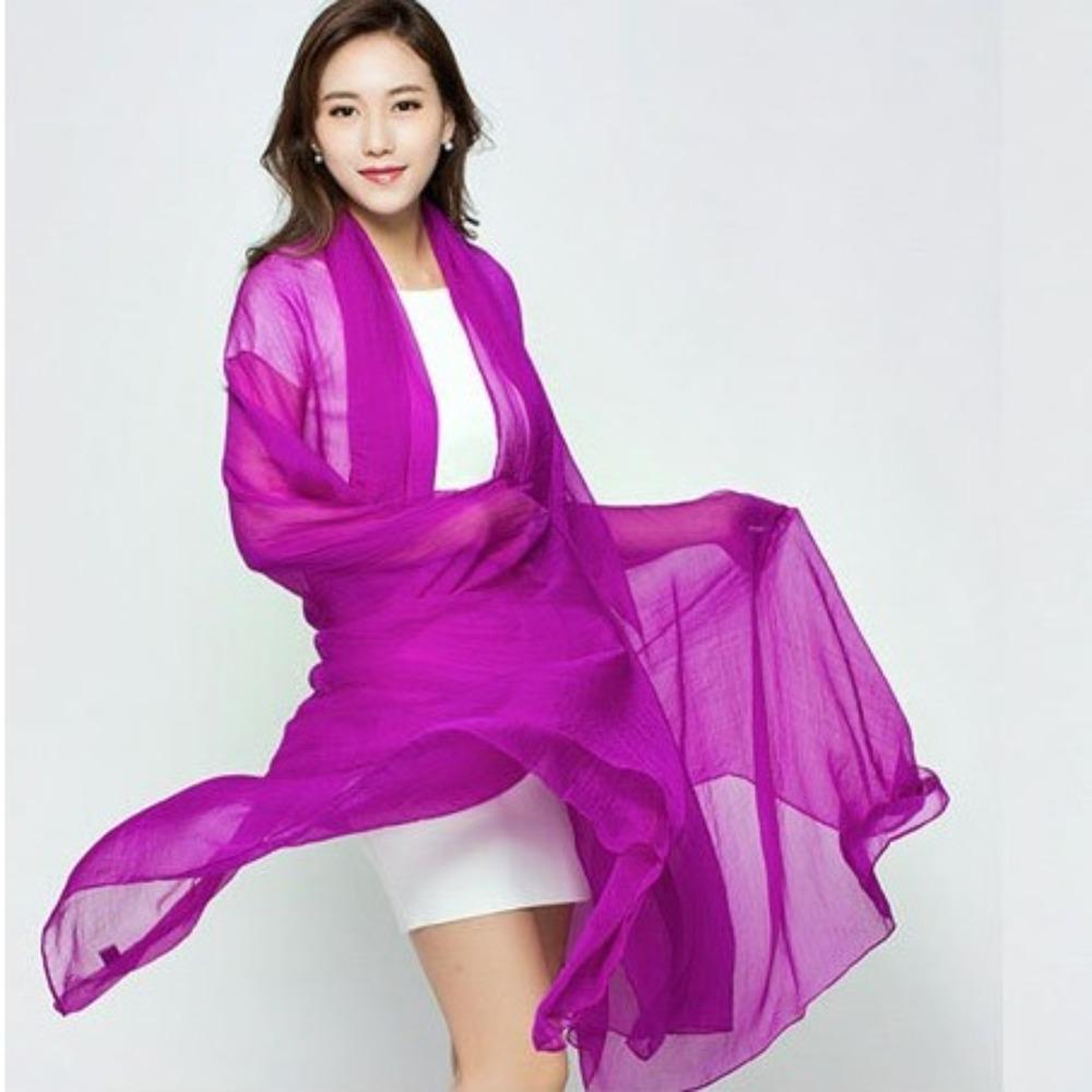 Anti-UV Women Shawl Chiffon Fabric Long Wrap Shawl New Headscarf Gift