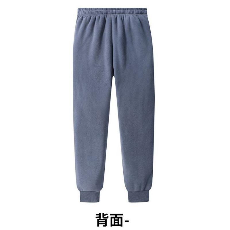 Зимние шерпа брюки мужские бархатные утолщенные двухсторонние полар-флисовые теплые брюки повседневные уличные брюки