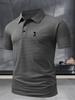 Men's Textured Golf Polo Shirts Quick Dry Breathable Short Sleeve Casual Shirt for Outdoor Daily