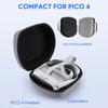 Case for Oculus/Meta Quest 2/Pico 4, VR Headset Case Compatible with Controllers and More Accessories, Hard Travel Carrying Case All-in-One Storage