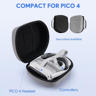 Чехол для Oculus/Meta Quest 2/Pico 4, чехол для гарнитуры VR, совместимый с контроллерами и другими аксессуарами, жесткий дорожный футляр для хранения «все в одном»