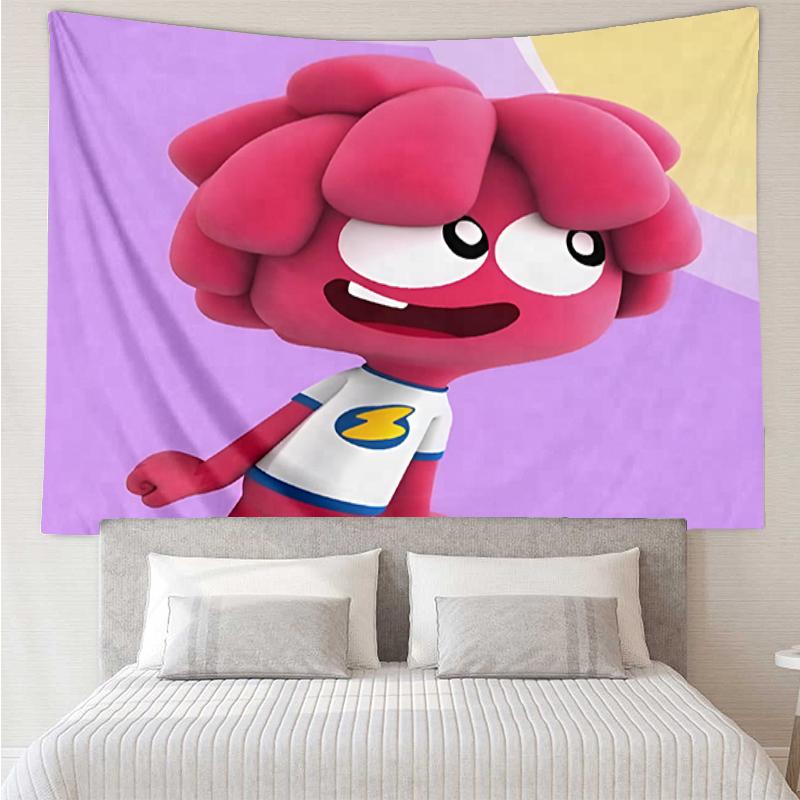 Jelly Jamm Print Tapestry, Backdrop, Easy Setup, Ideal for Bedroom, Office & Living Room, with Aesthetic Wall Hanging Decor.