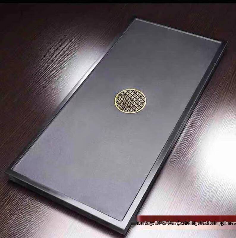 Натуральный поднос для чая из черного золотого камня