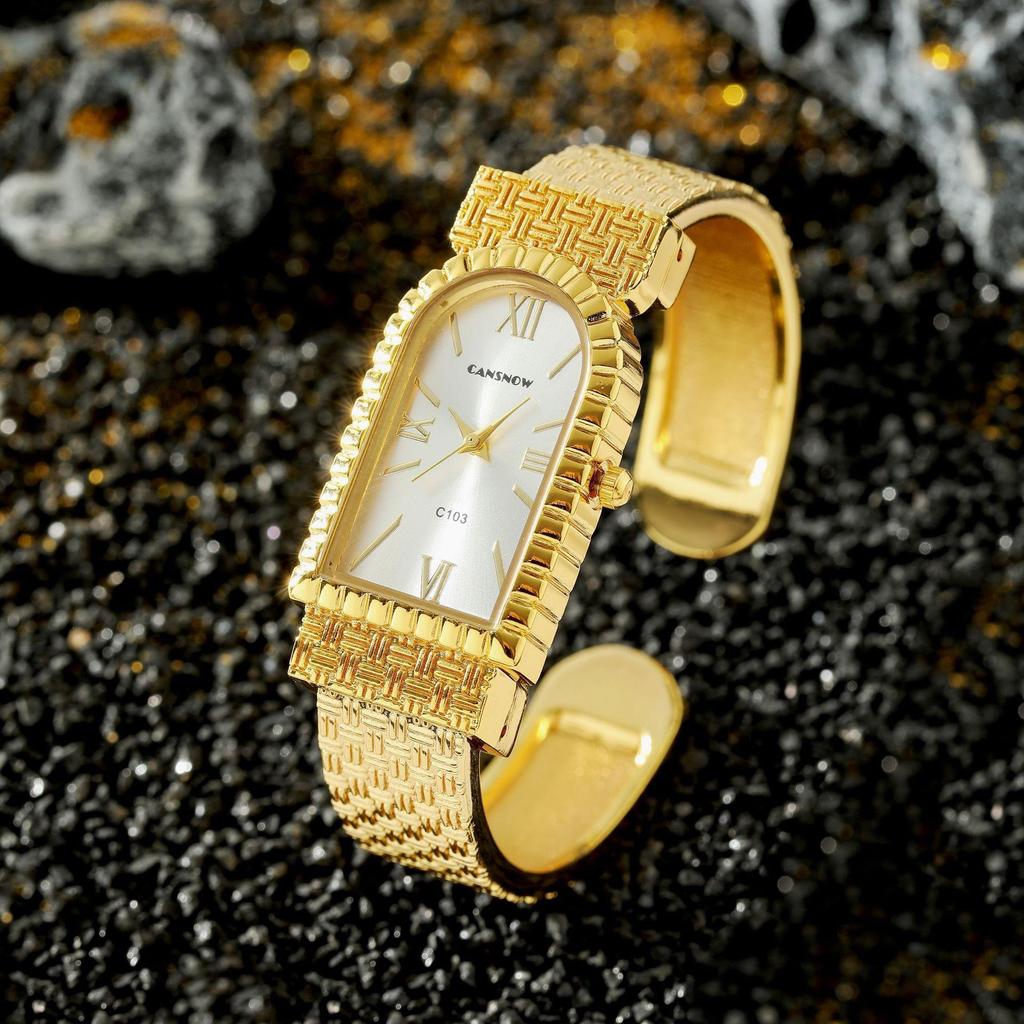 CANSNOW Модные браслеты Наручные часы Женские часы для девушек Наручные кварцевые часы Часы с циферблатом с римскими цифрами