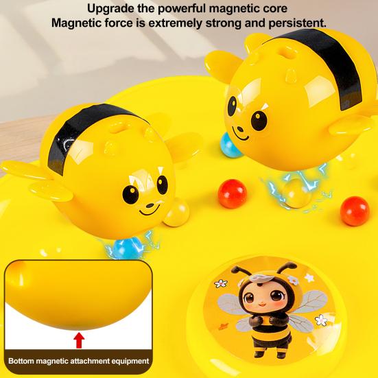 Magnetic Bee Bean Picking Game with Headband Color Cognition Kids Parents
