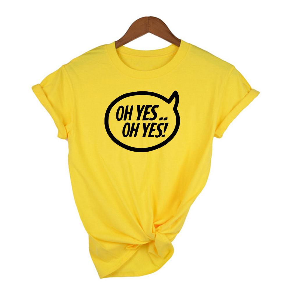 Oh Yes Fashion Short Sleeves Letter Harajuku Print Tops O Neck Women S Shirt Tee