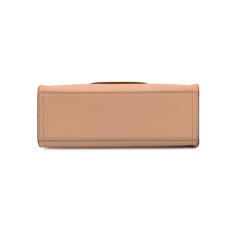 TORY BURCH Tangli Baiqi Ella Double T embossed logo leather Tote bag Tote bag shopping bag shoulder crossbody handbag mini women's nude 145613-200