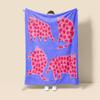 Scandinavian style abstract animal blanket 150cmx200cm facecloth warm bed blanket office nap blanket home decoration