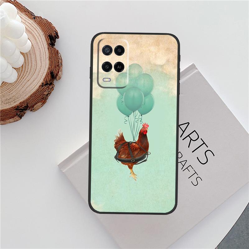 Chicken Hen Rooster Case For Oppo A80 A78 A98 A40 A60 A18 A38 A58 A15 A17 A77 A74 A94 A54 A57S A16 A76 A96 Cover