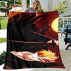 Bleach Anime Cartoon Plush Flannel Throw Blanket for Living Room Bedroom Bed Sofa Picnic Cover Kids Soft Cozy Warm