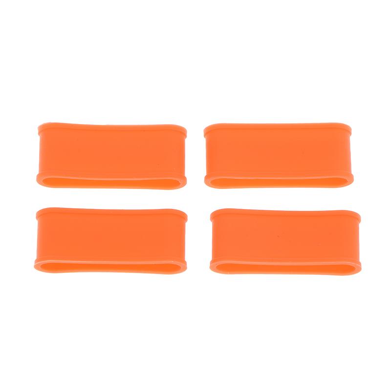4Pcs Silicone Tennis Racket Grip Ring Handle Closure Rubber Sweat-Absorbing Band Elastic Fixed Stretchable Tennis Accessories