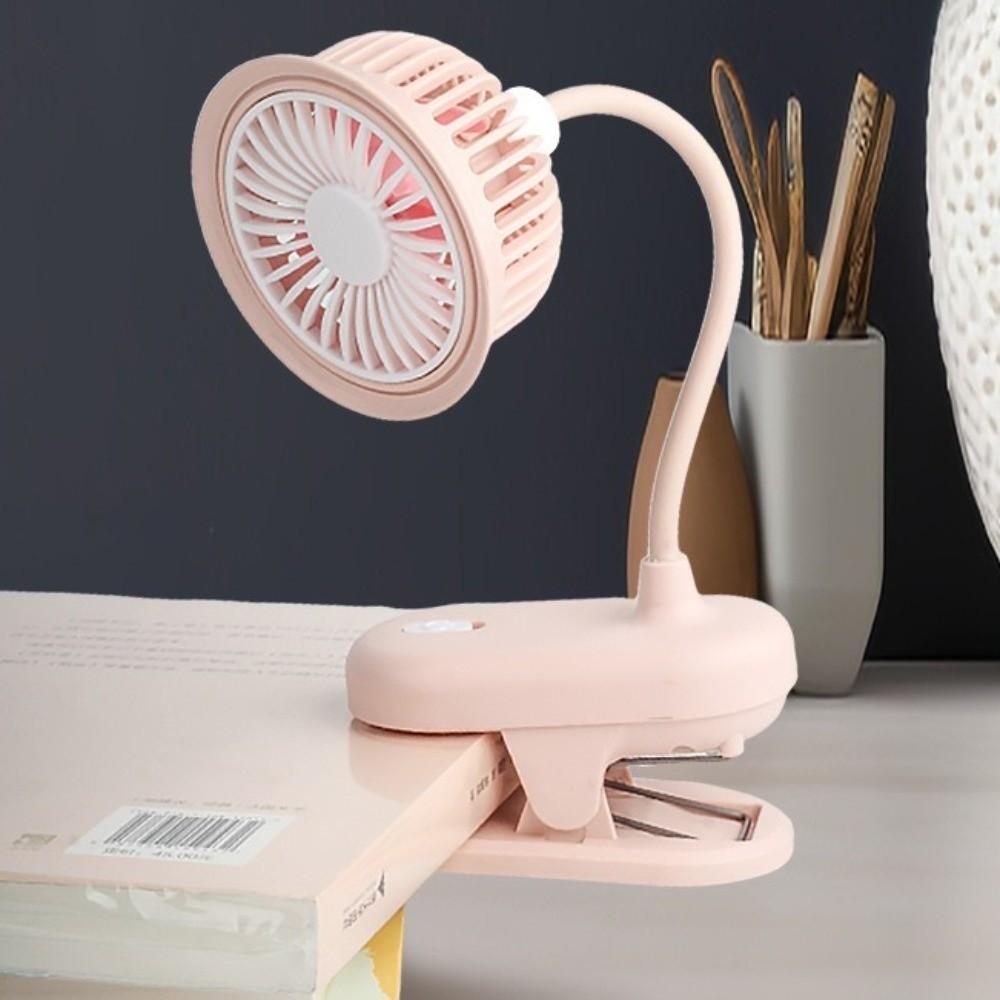 Desk Clip on Battery Powered Mini Fan 360° Adjustable USB Rechargeable Fan Summer