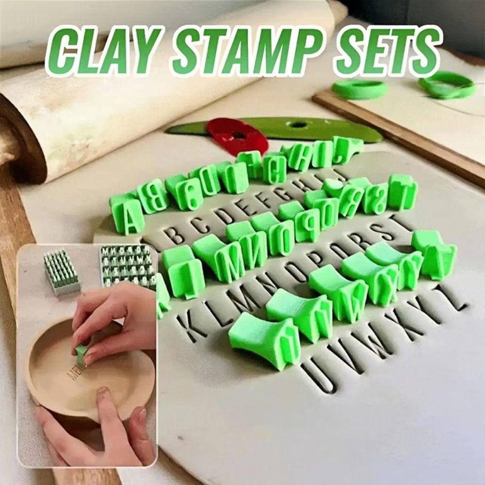 Строчные буквы Керамические Художественные Буквы Тиснение Пластиковые Штампы Алфавита Принадлежности для рукоделия