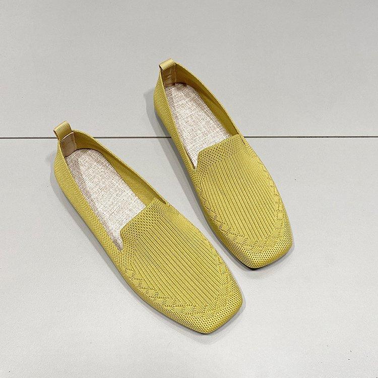 2024 Весна Новые сетчатые балетки Женские квадратные носки Повседневные лоферы Дышащие балетки Обувь для вождения Кроссовки Мокасины Женские балетки