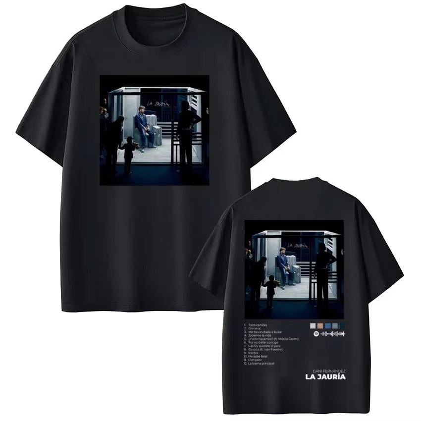 2026 Rapper Dani Fernandez Album Tour Print Tshirt Men Women Vintage Tshirts Summer Shortsleeved Casual Cotton Top Streetwear