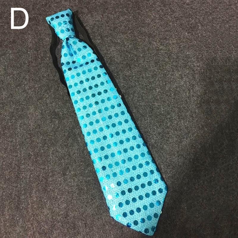 LED Colorful Glitter Sequin Tie Unisex Bow Tie For Bar Night Party Tie Props Tie Wedding Birthday Gift Clothing Accessories JoomZL
