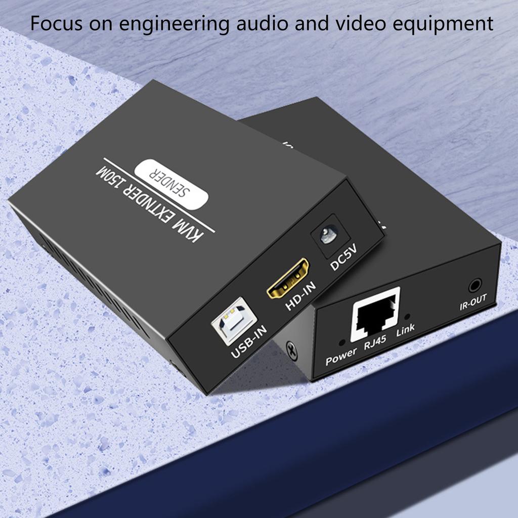 HDTV KVM USB-удлинитель 150 м, 3 USB-порта, Plug and Play для клавиатуры и мыши, USB через Ethernet, передатчик и приемник