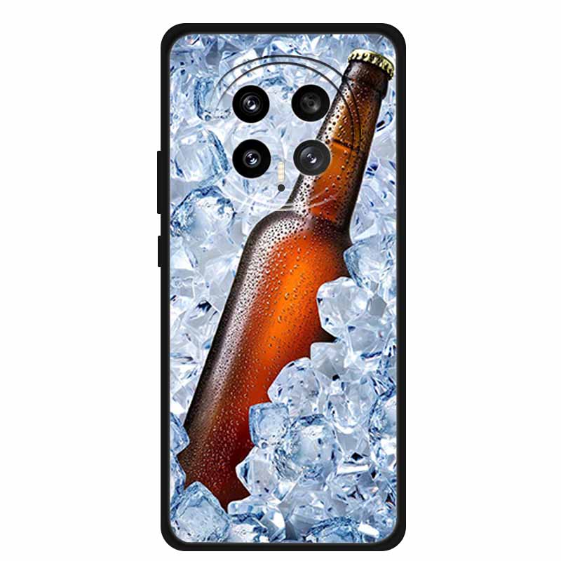 Защитный чехол для мобильного телефона For Honor Magic8 5G, с цветочным рисунком, мягкий, черный силикон, задняя крышка для Honor Magic 8 2025, чехол Funda
