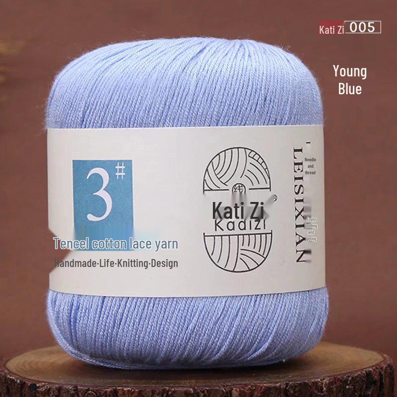 Мерсеризованная хлопковая кружевная пряжа №. 3: Вязание крючком своими руками для детей - Весенне-летний свитер и пальто - Бесплатная доставка