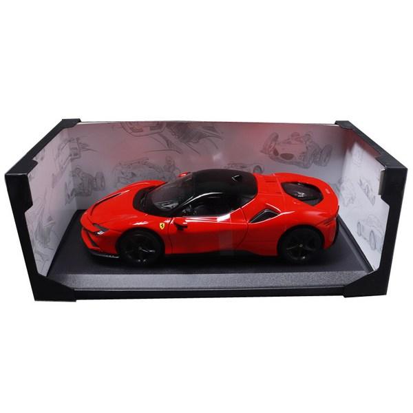 Браго 1:18 Ferrari SF90 Stradalet Car, литая под давлением модель автомобиля, красная корейская игрушка