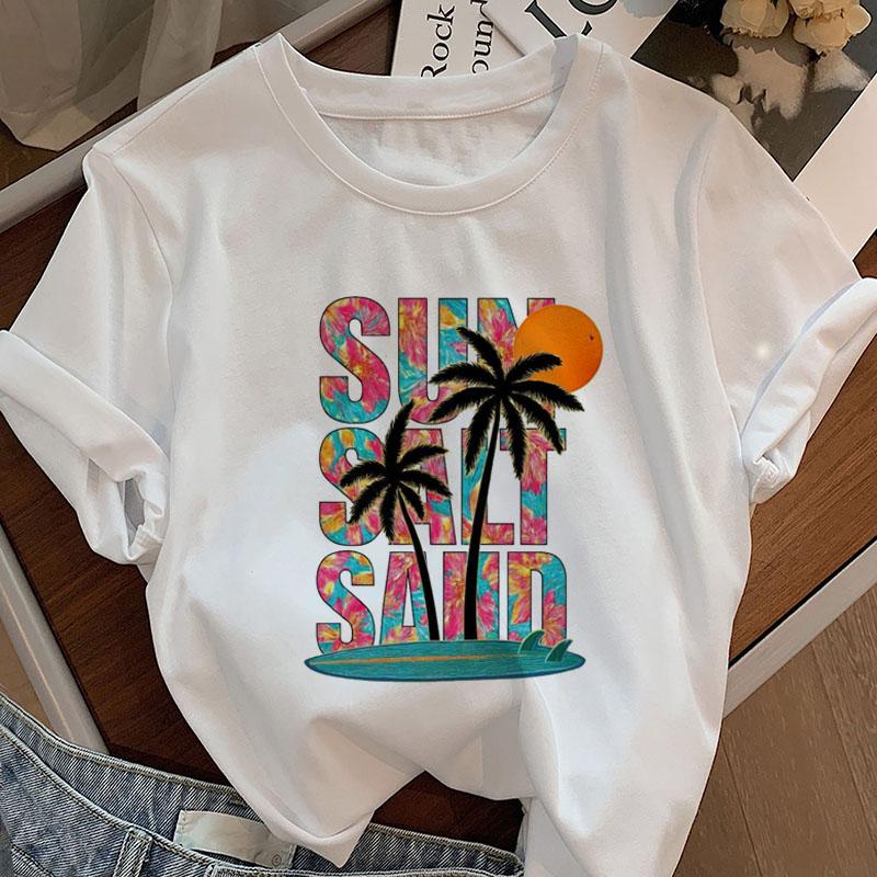 Salt Water and Sun Shine Graphic T Shirts Unisex TShirt Summer Short Sleeve Beach Vacation Tee Summer Vibes Tshirt Unisex Tees