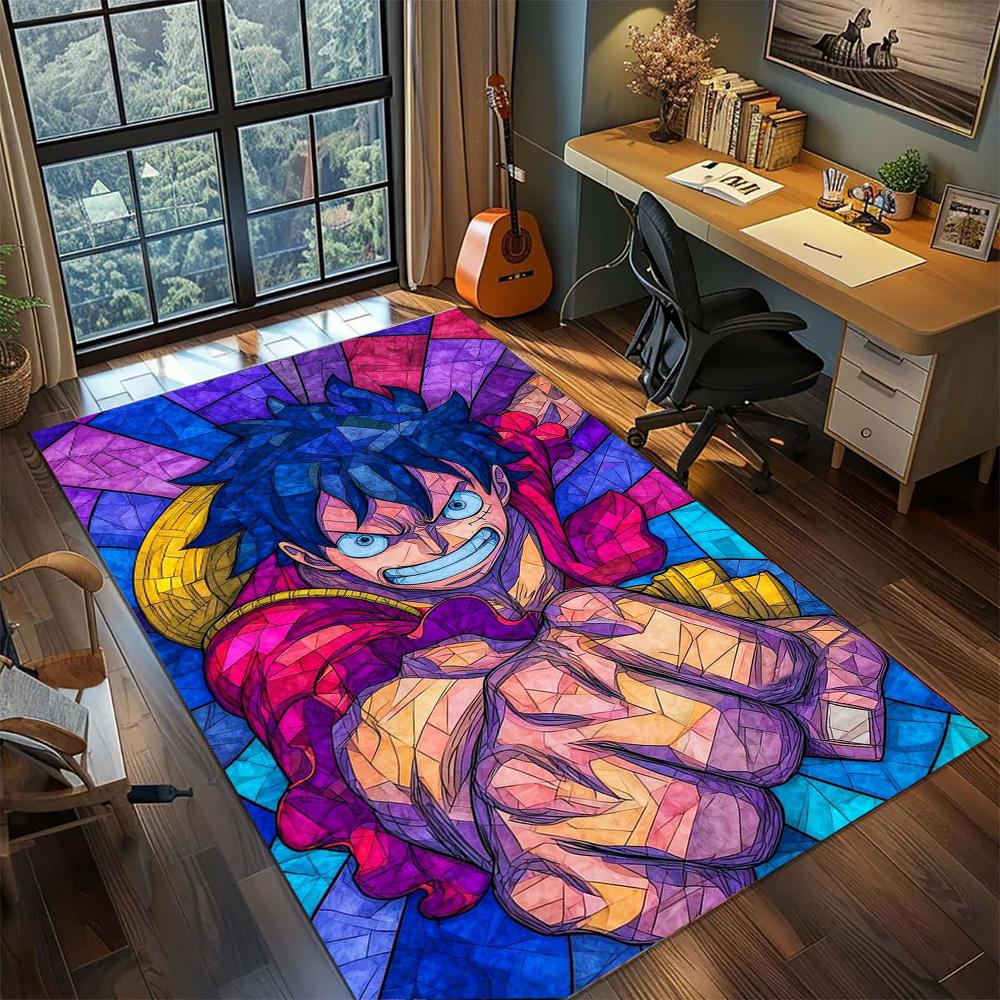 Luffy Carpet Stylish Home Decor, Non Slip Washable Large Area Floor Mat Rug Gamer Bedroom.-TING