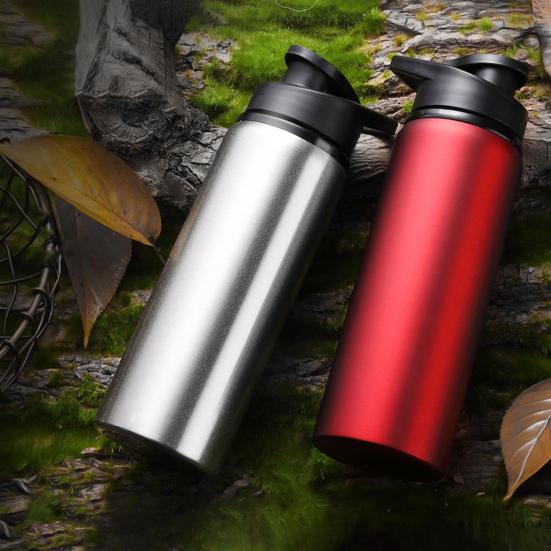 Бутылка для воды 700 мл, большая емкость, пищевой класс, хорошая герметичность, нержавеющая сталь, спортивная бутылка для питья для фитнеса, путешествий